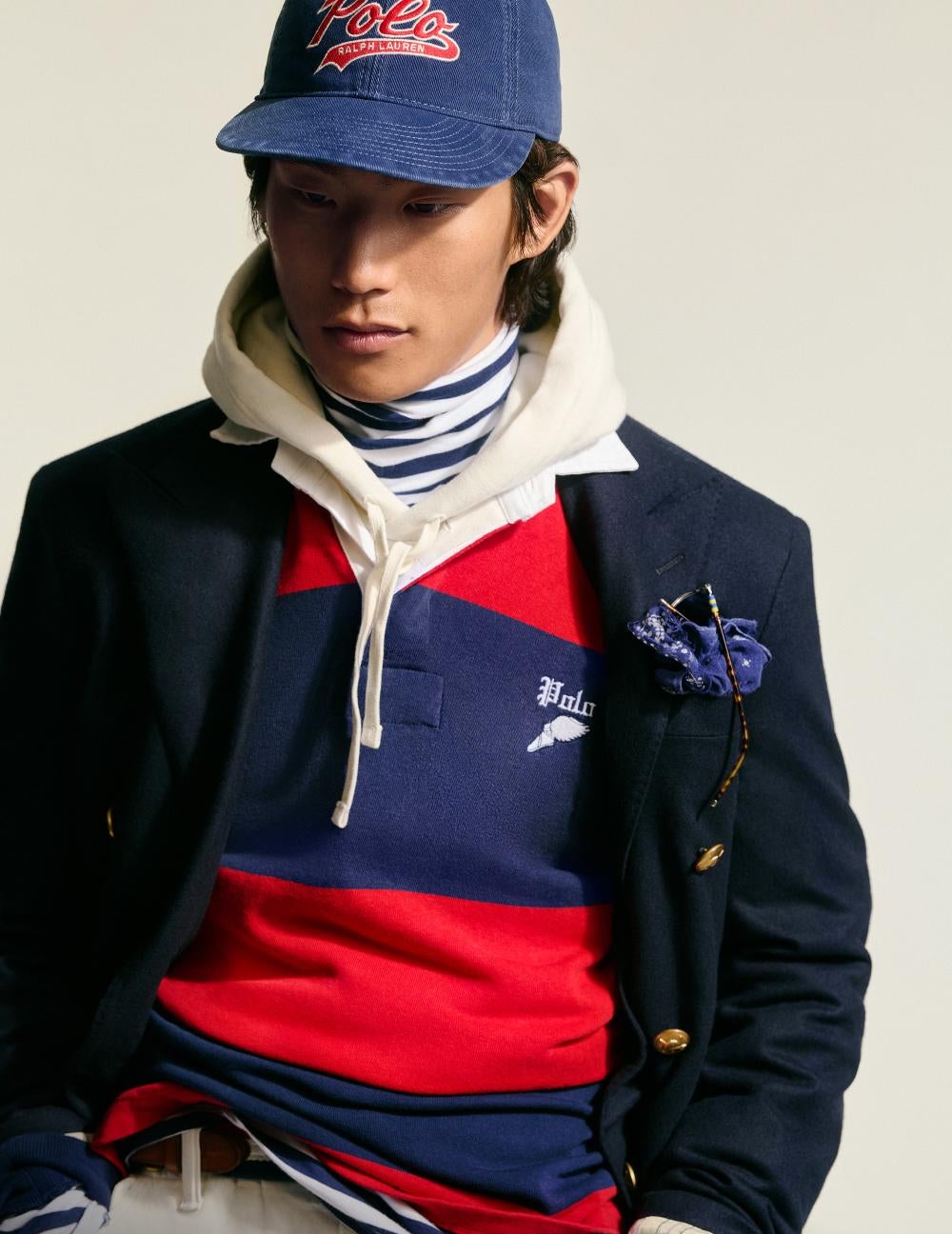 Classic Fit Striped Jersey Rugby Shirt