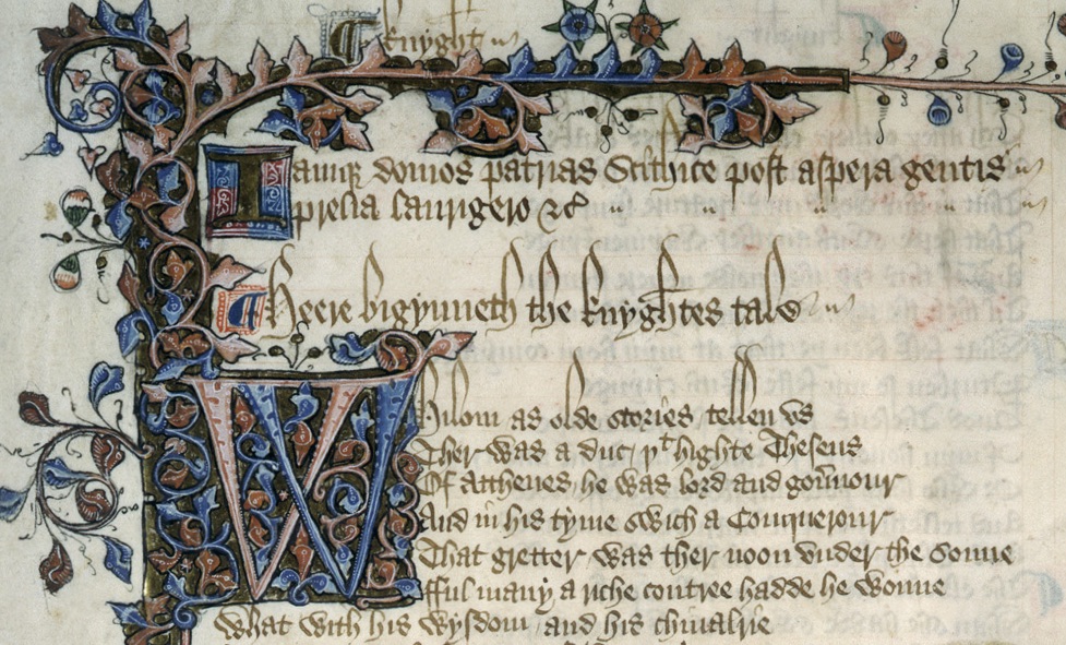 <em>Os Contos de Cantuária</em> de Geoffrey Chaucer, c. 1400 