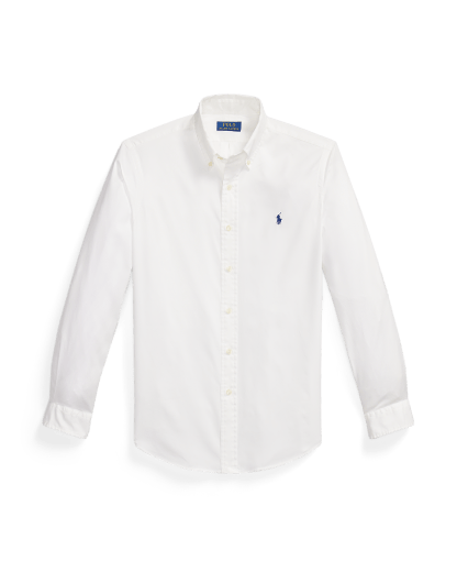Camisa Slim Fit tingida em tecido oxford
