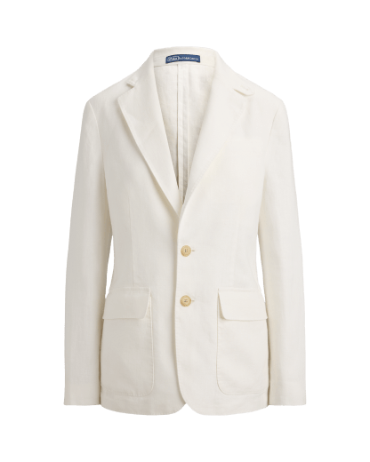 Blazer de linho com abotoamento simples