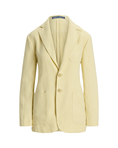 Blazer de linho com abotoamento simples