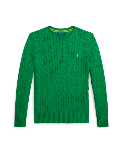 Camisola de malha trançada em algodão