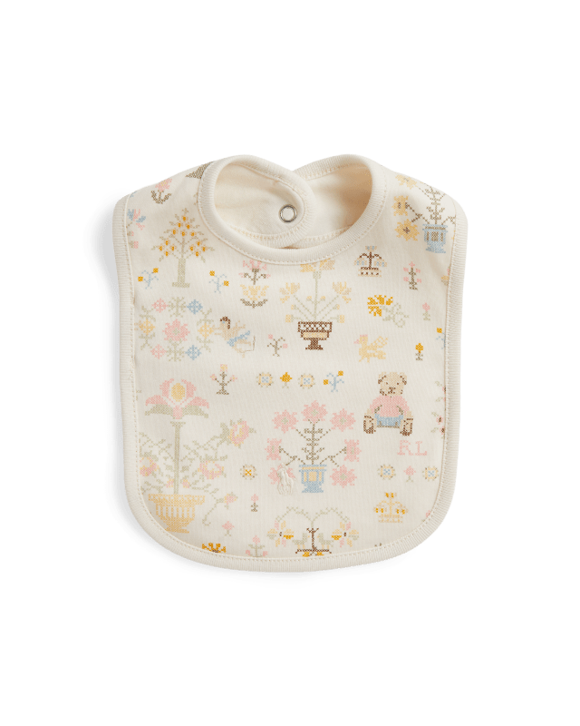 Babete em interlock de algodão Polo Bear