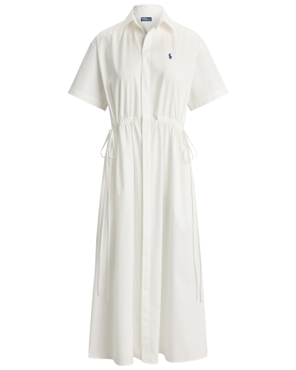 Vestido camiseiro maxi de algodão