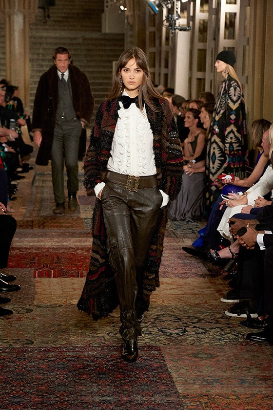 Ralph lauren leather trousers clearance